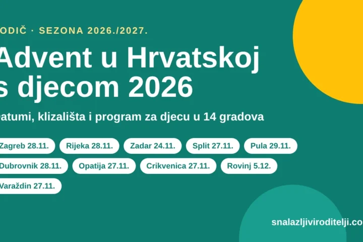 Advent u Hrvatskoj s djecom 2026 vodič kroz 14 gradova